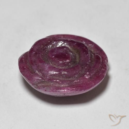 Rubis-Zoisite Rose magenta foncé naturelle Taille Fleur, 16.50 ct, Opaque
