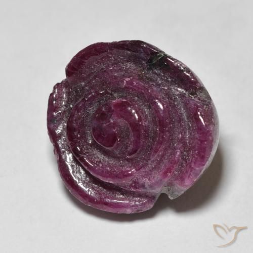 Rubis-Zoisite Rose magenta foncé naturelle Taille Fleur, 23.09 ct, Opaque