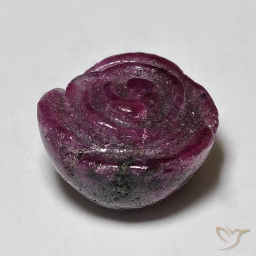 Rubis-Zoisite Rose magenta foncé naturelle Taille Fleur, 23.09 ct, Opaque