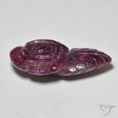 Rubis-Zoisite Rose magenta foncé naturelle Taille Fleur, 15.93 ct, Opaque