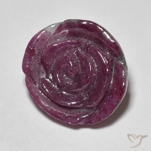 Rubis-Zoisite Pourpre foncé naturelle Taille Fleur, 18.16 ct, Opaque