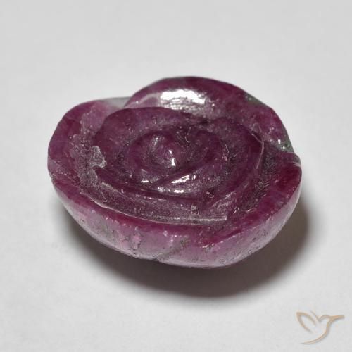 Rubis-Zoisite Pourpre foncé naturelle Taille Fleur, 18.16 ct, Opaque