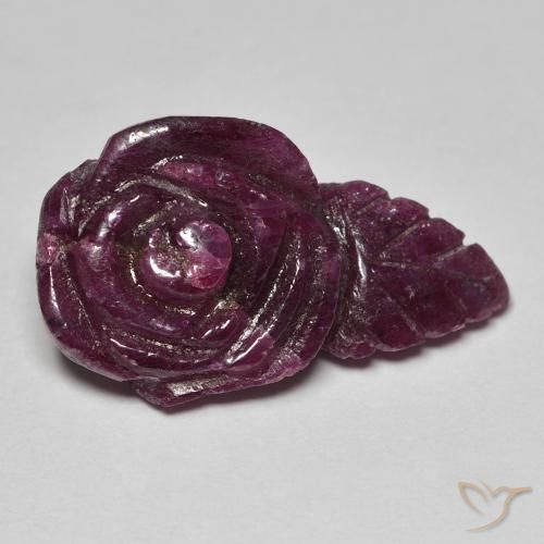 Rubis-Zoisite Rouge framboises naturelle Taille Fleur, 24.39 ct, Opaque