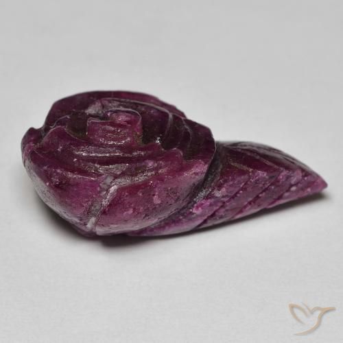 Rubis-Zoisite Rouge framboises naturelle Taille Fleur, 24.39 ct, Opaque