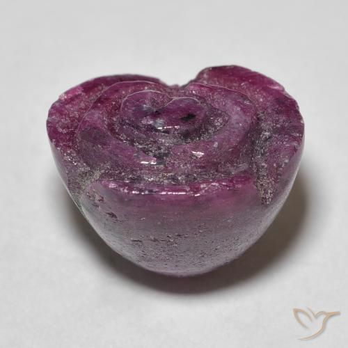 Rubis-Zoisite Violet foncé naturelle Taille Fleur, 19.58 ct, Opaque
