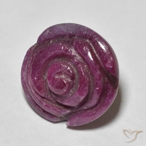 Rubis-Zoisite Pourpre Sangria naturelle Taille Fleur, 17.52 ct, Opaque