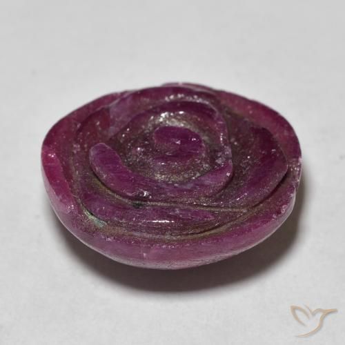 Rubis-Zoisite Medium Dark-Purple naturelle Taille Fleur, 17.44 ct, Opaque