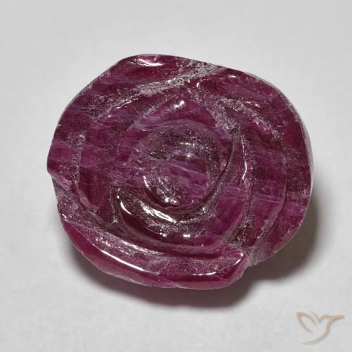 15.95ct Naturel Violet rougeâtre Rubis-Zoisite, Taille Fleur, Opaque
