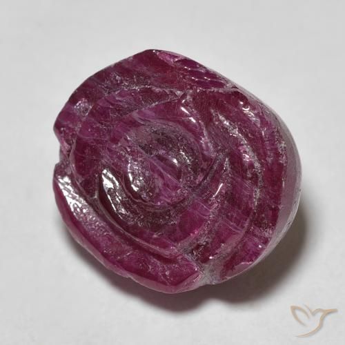 Rubis-Zoisite Violet rougeâtre naturelle Taille Fleur, 15.95 ct, Opaque