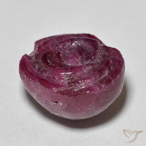 Rubis-Zoisite Violet rougeâtre naturelle Taille Fleur, 15.95 ct, Opaque