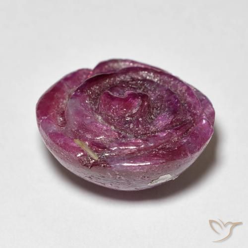 Rubis-Zoisite Medium Dark-Purple naturelle Taille Fleur, 15.60 ct, Opaque
