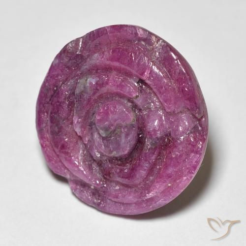 Rubis-Zoisite Violet rougeâtre naturelle Taille Fleur, 16.66 ct, Opaque