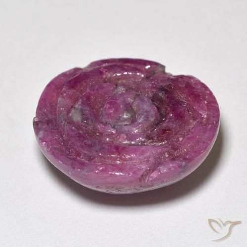 Rubis-Zoisite Violet rougeâtre naturelle Taille Fleur, 16.66 ct, Opaque