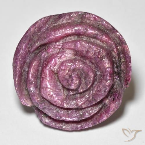 Rubis-Zoisite Medium Dark-Purple naturelle Taille Fleur, 35.76 ct, Opaque