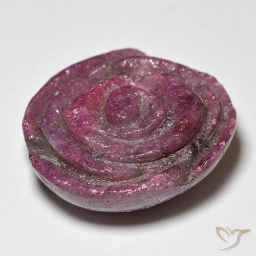 Rubis-Zoisite Medium Dark-Purple naturelle Taille Fleur, 35.76 ct, Opaque