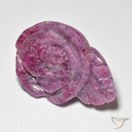 Rubis-Zoisite Medium Dark-Purple naturelle Taille Fleur, 32.56 ct, Opaque