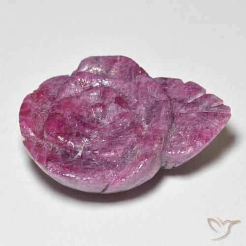 Rubis-Zoisite Medium Dark-Purple naturelle Taille Fleur, 32.56 ct, Opaque