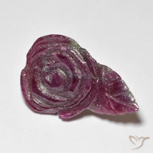 11.67ct Naturel Violet rougeâtre Rubis-Zoisite, Taille Fleur, Opaque