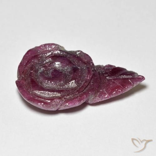 Rubis-Zoisite Violet rougeâtre naturelle Taille Fleur, 11.67 ct, Opaque