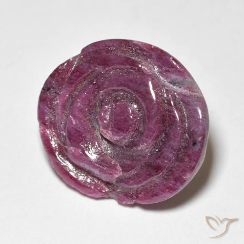 Rubis-Zoisite Violet rougeâtre naturelle Taille Fleur, 15.51 ct, Opaque