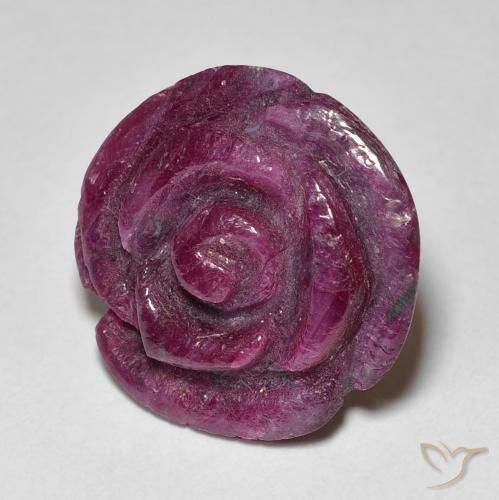 Rubis-Zoisite Rose-magenta naturelle Taille Fleur, 17.61 ct, Opaque