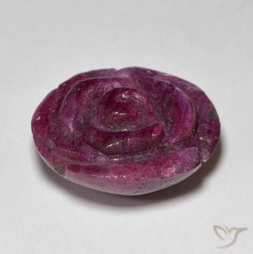 Rubis-Zoisite Rose-magenta naturelle Taille Fleur, 17.61 ct, Opaque