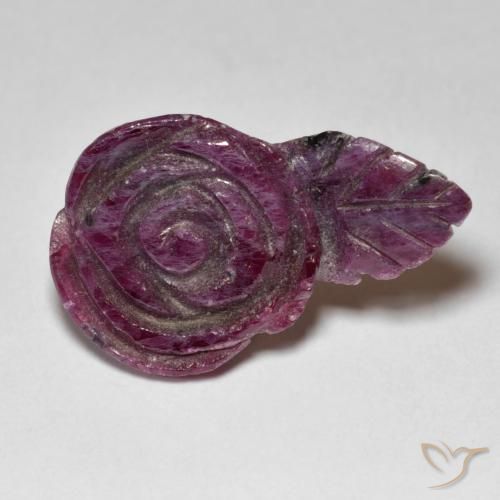 Rubis-Zoisite Pourpre foncé naturelle Taille Fleur, 12.01 ct, Opaque