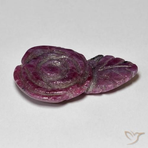 Rubis-Zoisite Pourpre foncé naturelle Taille Fleur, 12.01 ct, Opaque