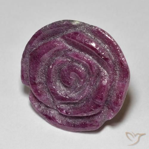 Rubis-Zoisite Medium Dark-Purple naturelle Taille Fleur, 24.97 ct, Opaque
