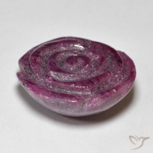 Rubis-Zoisite Medium Dark-Purple naturelle Taille Fleur, 24.97 ct, Opaque