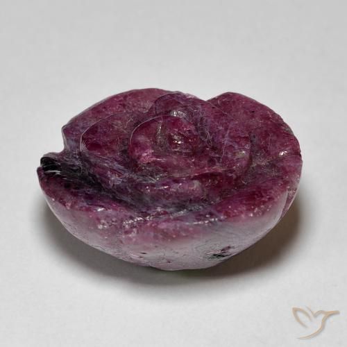 Rubis-Zoisite Pourpre moyen naturelle Taille Fleur, 22.77 ct, Opaque
