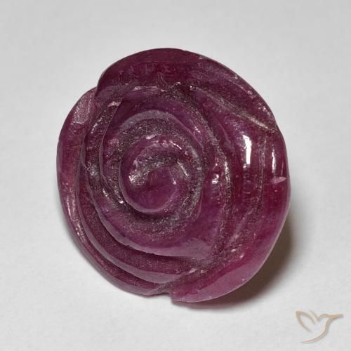Rubis-Zoisite Pourpre foncé naturelle Taille Fleur, 18.48 ct, Opaque