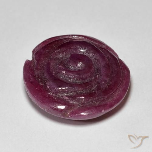 Rubis-Zoisite Pourpre foncé naturelle Taille Fleur, 18.48 ct, Opaque