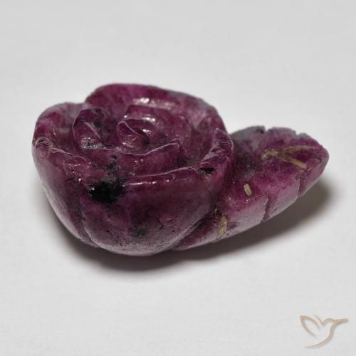 Rubis-Zoisite Rouge foncé naturelle Taille Fleur, 20.09 ct, Opaque