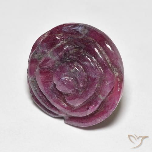 Rubis-Zoisite Violet rougeâtre naturelle Taille Fleur, 16.09 ct, Opaque