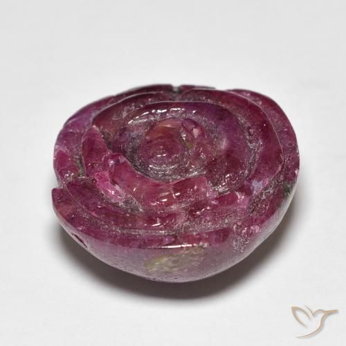 Rubis-Zoisite Medium Dark-Purple naturelle Taille Fleur, 23.98 ct, Opaque