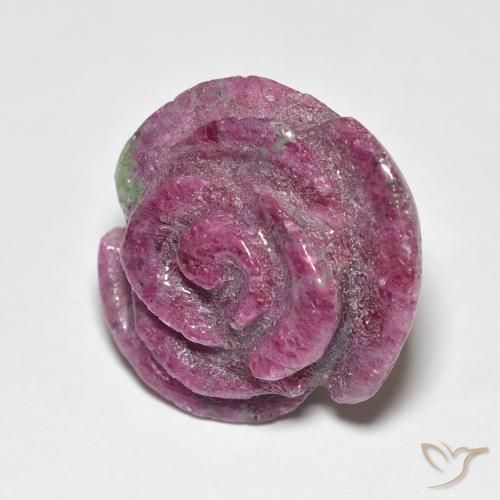 Rubis-Zoisite Violet rougeâtre naturelle Taille Fleur, 19.49 ct, Opaque