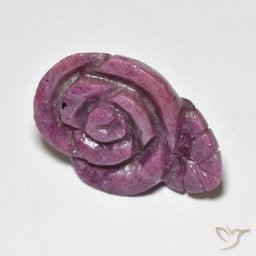 Rubis-Zoisite Violet rougeâtre naturelle Taille Fleur, 12.79 ct, Opaque