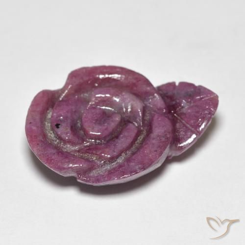 Rubis-Zoisite Violet rougeâtre naturelle Taille Fleur, 12.79 ct, Opaque