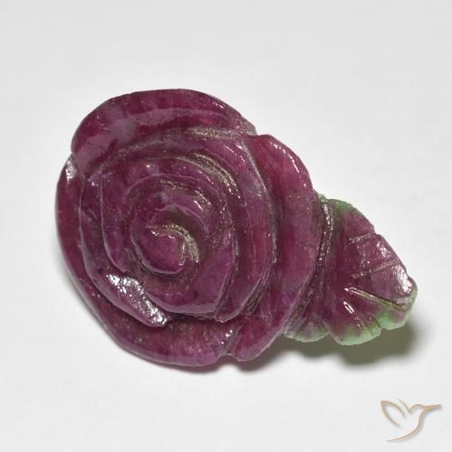 Rubis-Zoisite Multicolore naturelle Taille Fleur, 16.95 ct, Opaque
