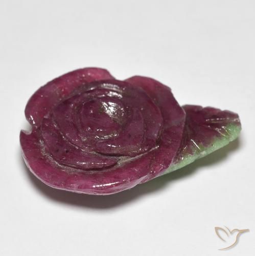 Rubis-Zoisite Multicolore naturelle Taille Fleur, 16.95 ct, Opaque
