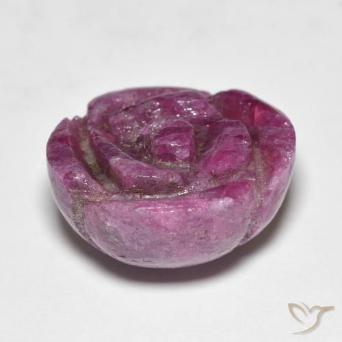 Rubis-Zoisite Medium Dark-Purple naturelle Taille Fleur, 16.66 ct, Opaque