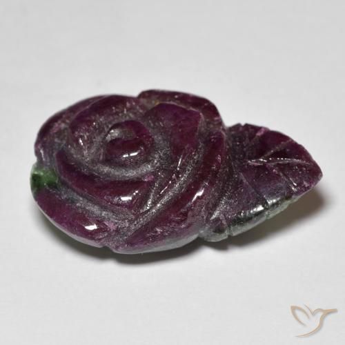 Rubis-Zoisite Multicolore naturelle Taille Fleur, 18.51 ct, Opaque