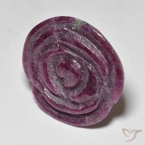 Rubis-Zoisite Pourpre prune naturelle Taille Fleur, 18.70 ct, Opaque