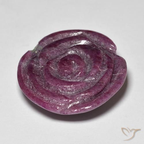 Rubis-Zoisite Pourpre prune naturelle Taille Fleur, 18.70 ct, Opaque