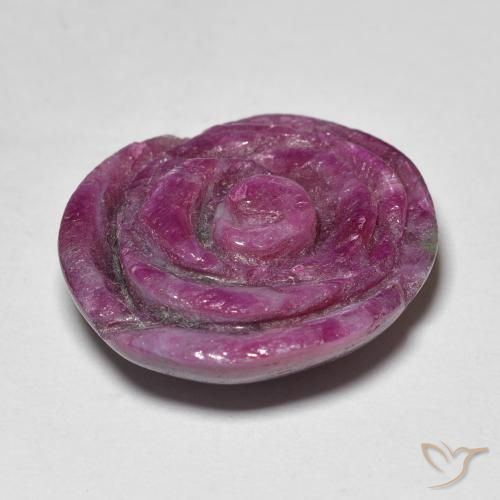 Rubis-Zoisite Pourpre prune naturelle Taille Fleur, 20.63 ct, Opaque