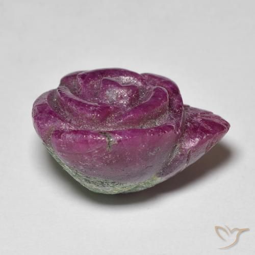 Rubis-Zoisite Pourpre prune naturelle Taille Fleur, 20.39 ct, Opaque