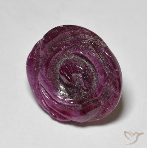 Rubis-Zoisite Medium Dark-Purple naturelle Taille Fleur, 10.16 ct, Opaque
