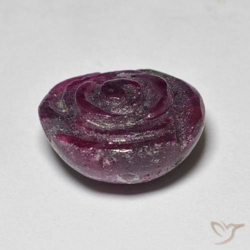 Rubis-Zoisite Pourpre moyen naturelle Taille Fleur, 19.53 ct, Opaque