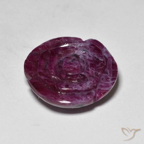 Rubis-Zoisite Pourpre Sangria naturelle Taille Fleur, 14.65 ct, Opaque